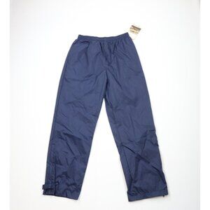 Deadstock Vtg 90s Columbia Womens L Spell Out Wide Leg Windbreaker Rain Pants